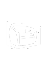 Modern European furniture - Modern Swivel Lounge Chair - www.oroa.com
