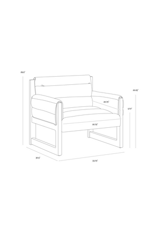 Tufted White Linen Lounge Chair | Splendido Ferguson