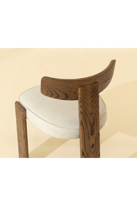 Modern European furniture - Oak Framed 3-Legged Dining Chairs (2) - www.oroa.com
