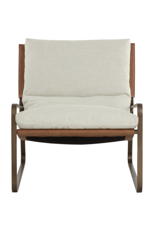 White Linen Scooped Lounge Chair | Splendido Zancor | Oroa.com