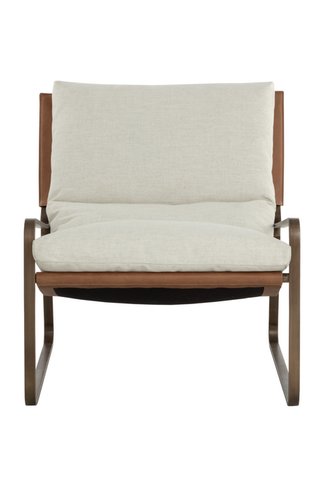 White Linen Scooped Lounge Chair | Splendido Zancor | Oroa.com