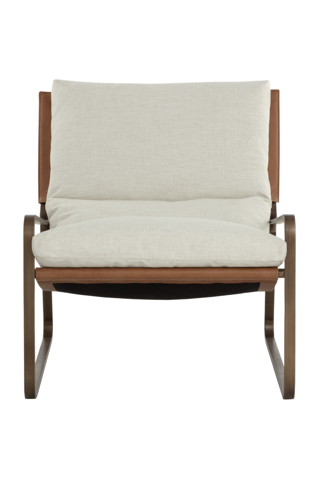 White Linen Scooped Lounge Chair | Splendido Zancor | Oroa.com