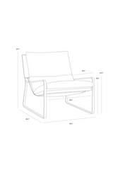 Modern European furniture - White Linen Scooped Lounge Chair - www.oroa.com