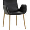 Modern European furniture - Leather Look Scooped Dining Armchair - www.oroa.com