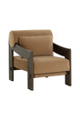 Modern European furniture - Brown Fabric Lounge Chair - www.oroa.com
