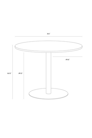 White Marble Round Bistro Table | Splendido Iska