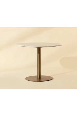 White Marble Round Bistro Table | Splendido Iska | Oroa.co