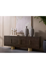 Modern European furniture - Maple Burl 4-Door Sideboard - www.oroa.com