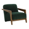Modern European furniture - Brown Oak Framed Lounge Chair - www.oroa.com