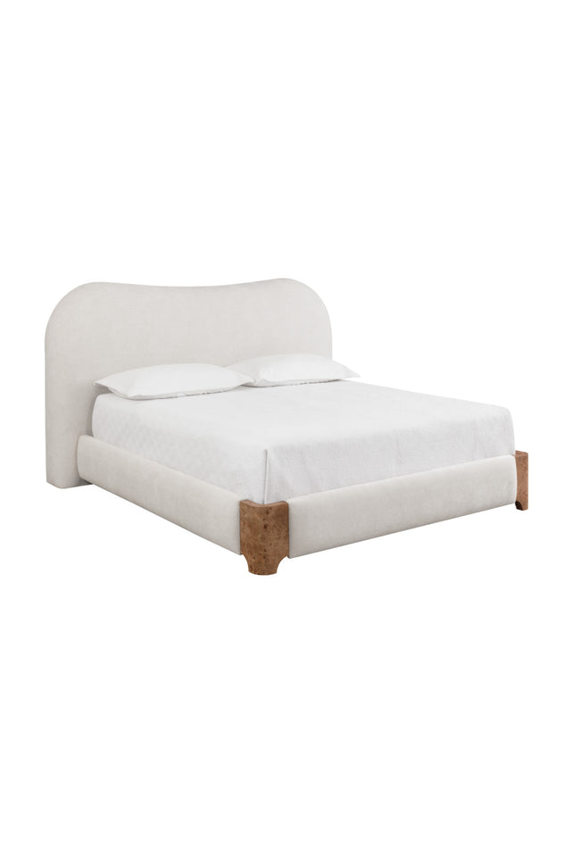 White Curved King Bed | Splendido Knowles | Oroa.com