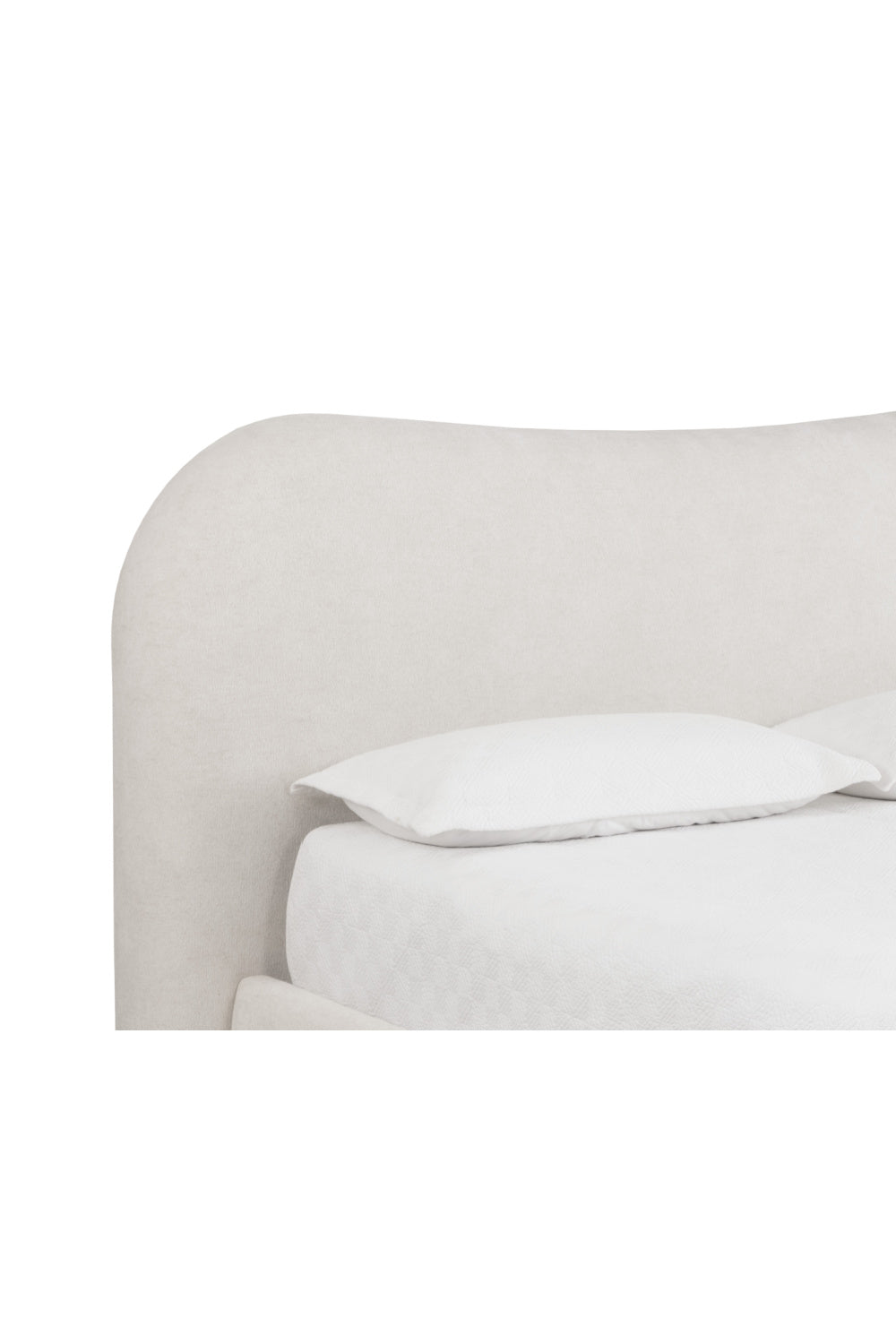 White Curved King Bed | Splendido Knowles | Oroa.com