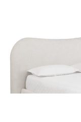 Modern European furniture - White Curved King Bed - www.oroa.com