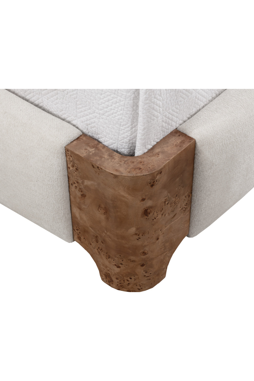 White Curved King Bed | Splendido Knowles | Oroa.com