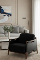 Modern European furniture - Solid Oak Framed Lounge Chair - www.oroa.com