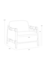 Modern European furniture - Solid Oak Framed Lounge Chair - www.oroa.com