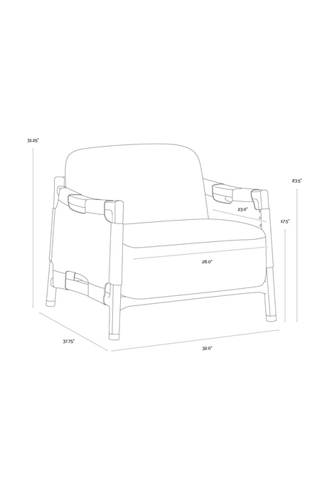 Modern European furniture - Solid Oak Framed Lounge Chair - www.oroa.com