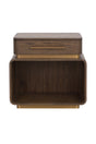 Modern European furniture - Brown Oak 1-Drawer Nightstand - www.oroa.com