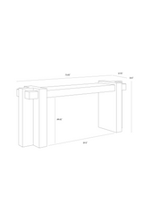 Modern European furniture - Interlocked Wooden Legs Console Table - www.oroa.com