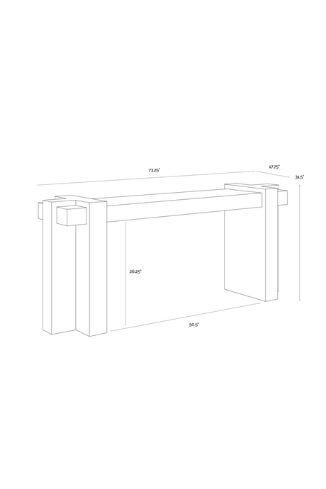 Modern European furniture - Interlocked Wooden Legs Console Table - www.oroa.com