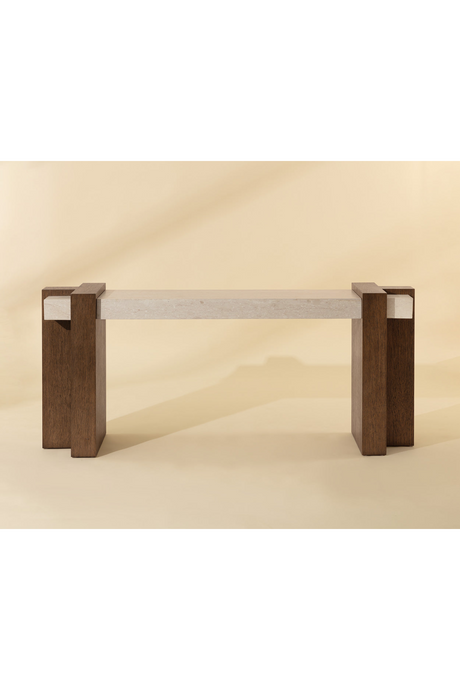 Modern European furniture - Interlocked Wooden Legs Console Table - www.oroa.com