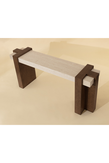Modern European furniture - Interlocked Wooden Legs Console Table - www.oroa.com