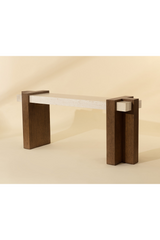 Modern European furniture - Interlocked Wooden Legs Console Table - www.oroa.com
