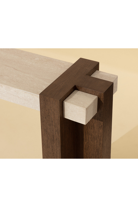 Modern European furniture - Interlocked Wooden Legs Console Table - www.oroa.com