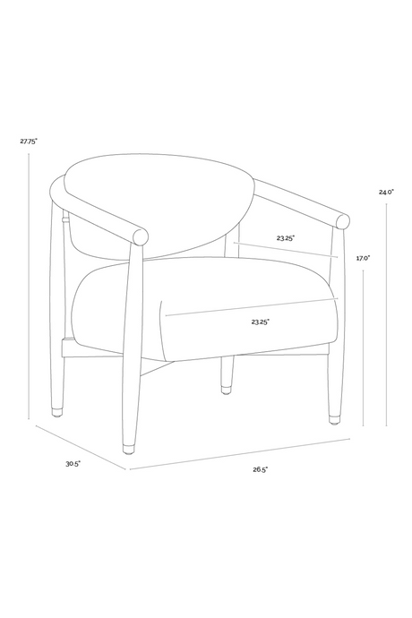 Modern European furniture - Oak Framed Lounge Chair - www.oroa.com