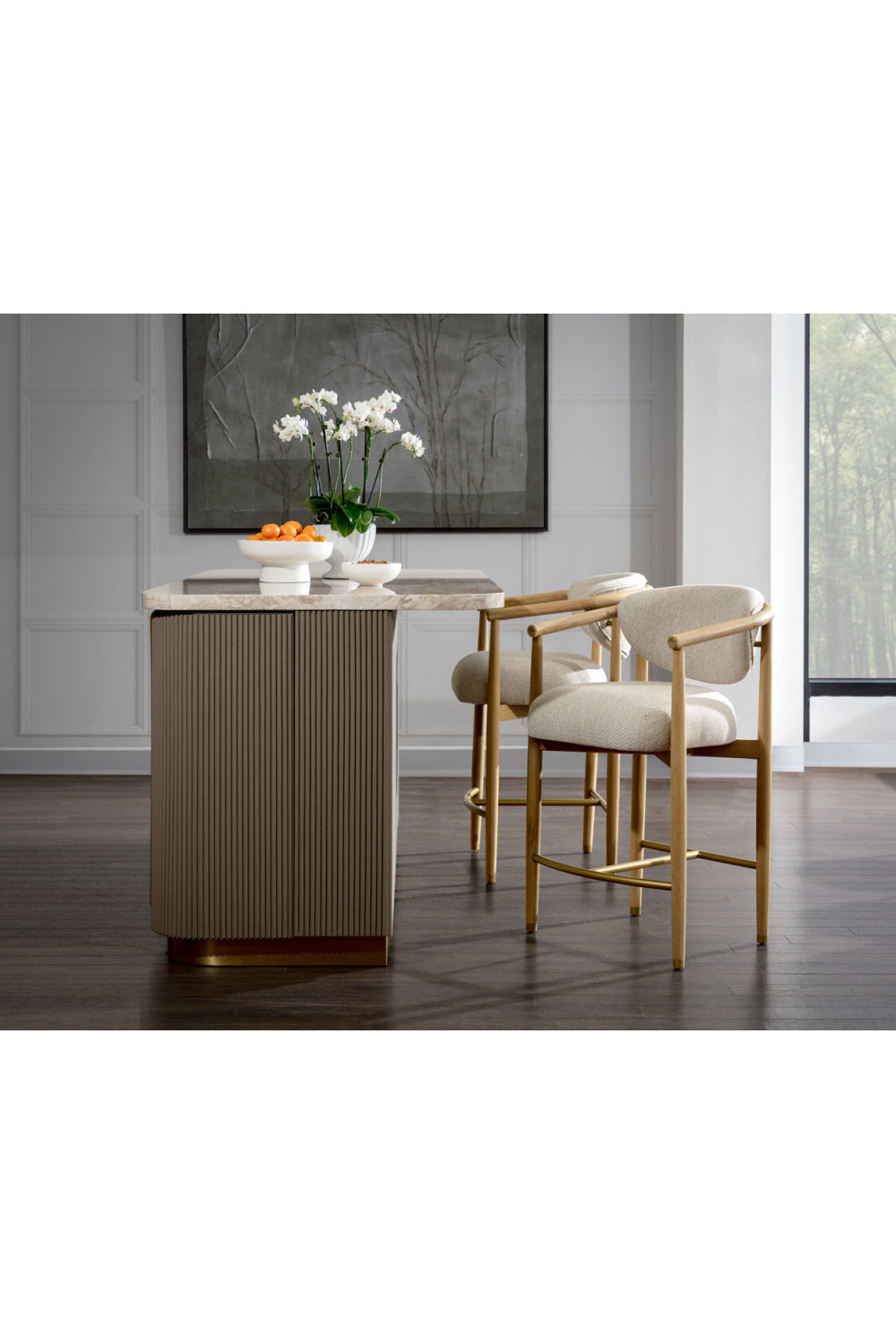 Modern European furniture - Oak Framed Counter Stool - www.oroa.com