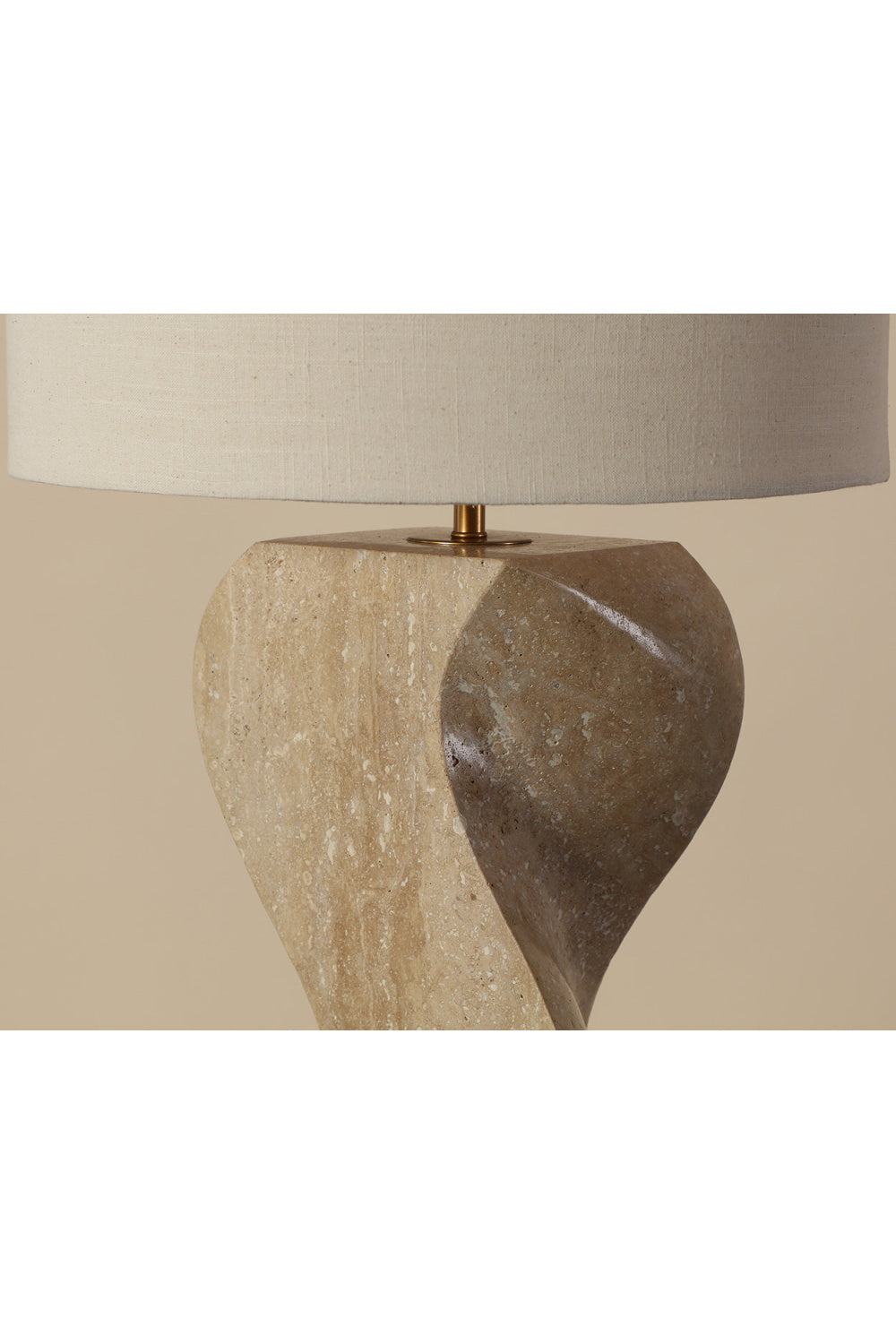 Modern European furniture - Wavy Travertine Base Table Lamp - www.oroa.com