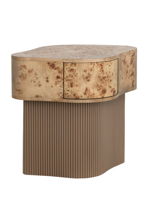 Freeform Burl Veneer Nightstand | Splendido Fern | Oroa.com