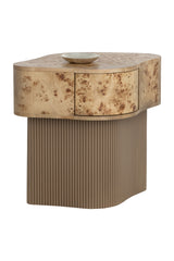 Modern European furniture - Freeform Burl Veneer Nightstand - www.oroa.com