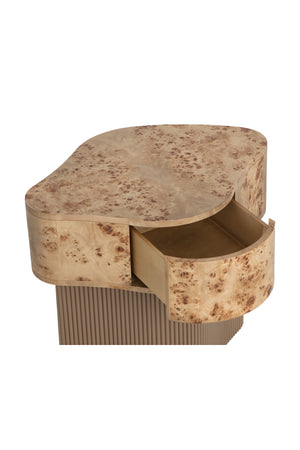Freeform Burl Veneer Nightstand | Splendido Fern | Oroa.com