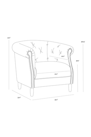 Modern European furniture - Leather Chesterfield Lounge Chair - www.oroa.com
