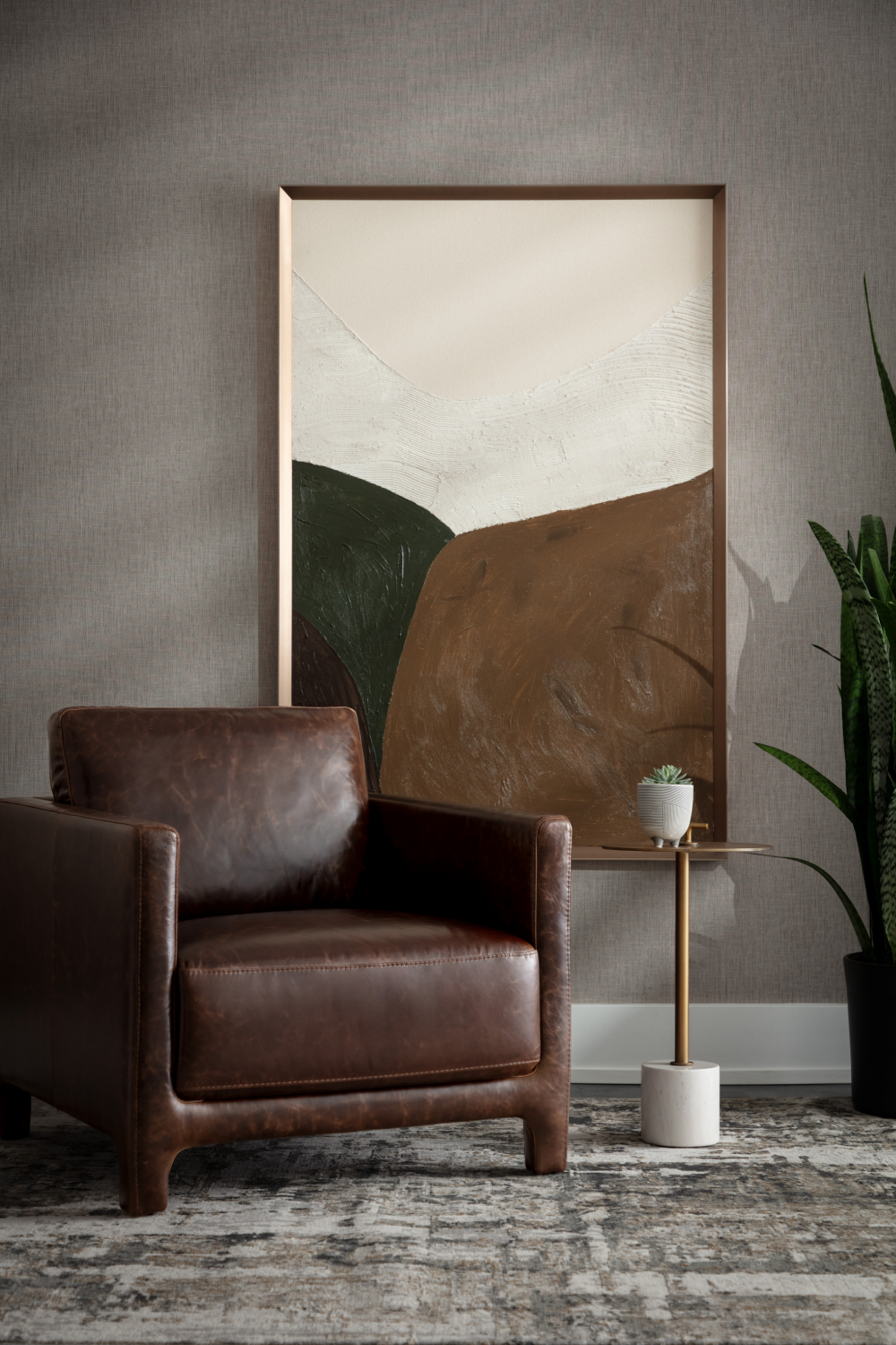 Bovine Leather Lounge Chair | Splendido Rodney