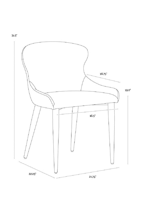 Modern European furniture - Leather Look Modern Dining Chairs (2) - www.oroa.com