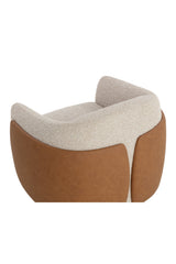 Modern European furniture - White Textured Swivel Lounge Chair - www.oroa.com