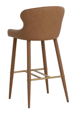 Leather Look Shell Bar Stool | Splendido Evora | Oroa.com