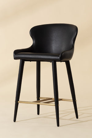 Leather Look Shell Counter Stool | Splendido Evora | Oroa.com