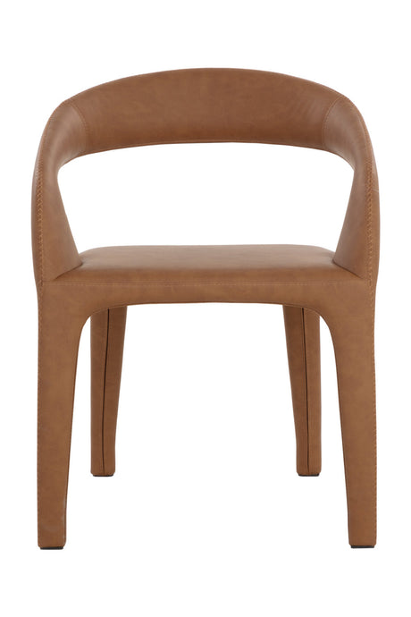 Modern European furniture - Open-Back Leather Look Dining Chair - www.oroa.com