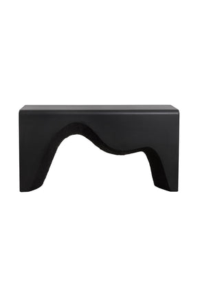 Black Sculpted Indoor/Outdoor Console Table by Splendido Montanus