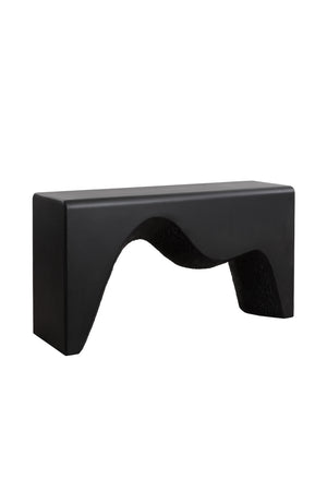 Modern European furniture - Black Sculpted Indoor/Outdoor Console Table - www.oroa.com