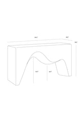 Modern European furniture - Black Sculpted Indoor/Outdoor Console Table - www.oroa.com