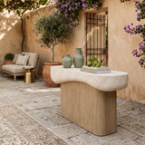 Travertine Look Indoor/Outdoor Console Table | Splendido Oreste