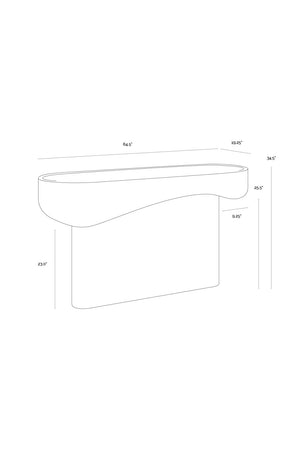 Modern European furniture - Travertine Look Indoor/Outdoor Console Table - www.oroa.com