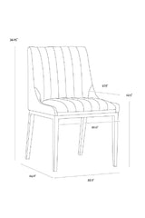 Modern European furniture - Vertical Stitched Dining Chairs (2) - www.oroa.com
