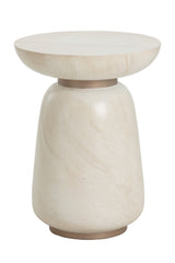 Modern European furniture - Travertine Look Indoor/Outdoor End Table - www.oroa.com