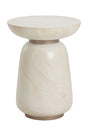Modern European furniture - Travertine Look Indoor/Outdoor End Table - www.oroa.com