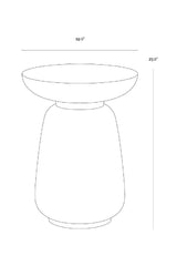 Modern European furniture - Travertine Look Indoor/Outdoor End Table - www.oroa.com