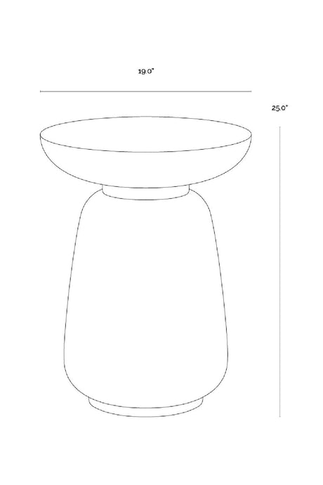 Modern European furniture - Travertine Look Indoor/Outdoor End Table - www.oroa.com
